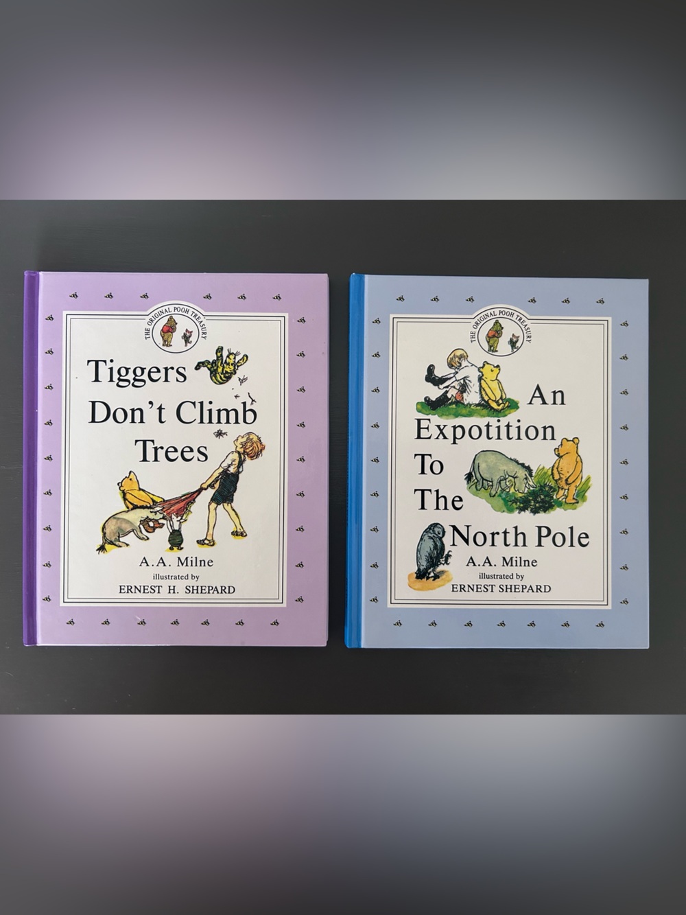 VINTAGE 1998 A.A. Milne Winnie-the-Pooh Treasury Books (Set of 2)